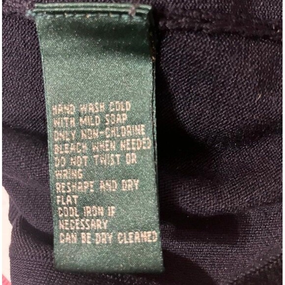 Lauren Ralph Lauren NWT Womens Tank Top  Black Silk Blend Large Embroidered LRL - Picture 5 of 9